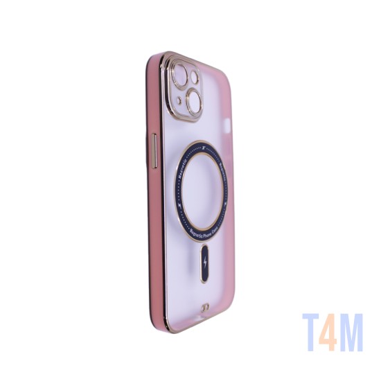 Magnetic Case with Camera Lens Q Series For Apple iPhone 14 Pink